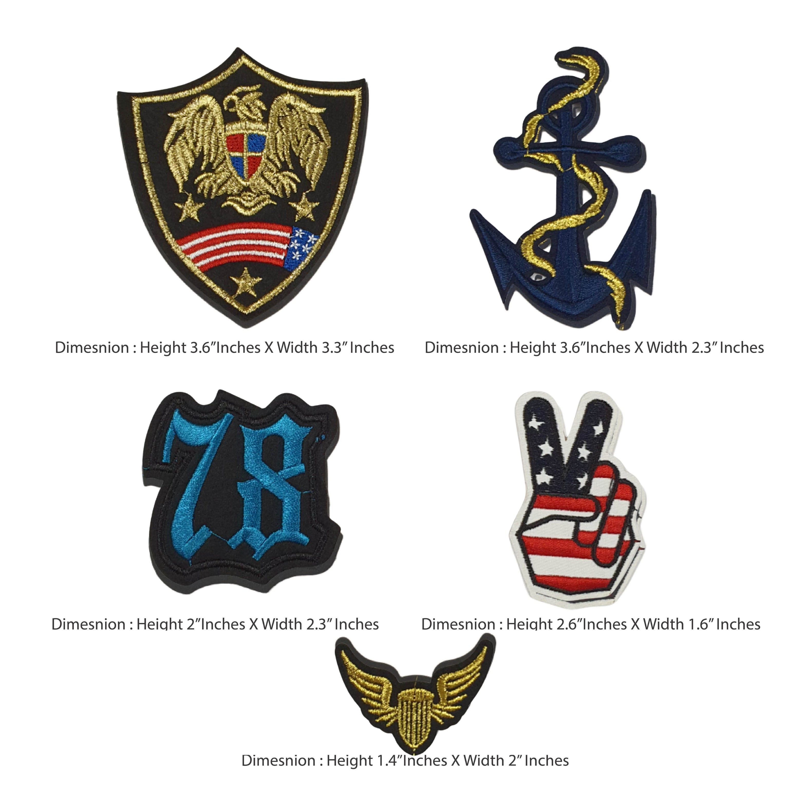 US Army Set of 5 Patches