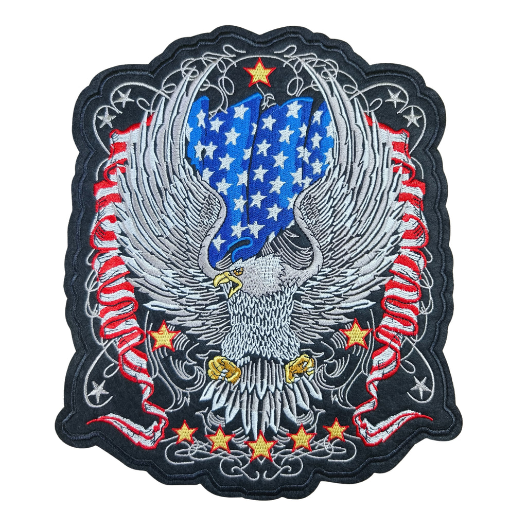 Premium Screaming Eagle USA Flag
