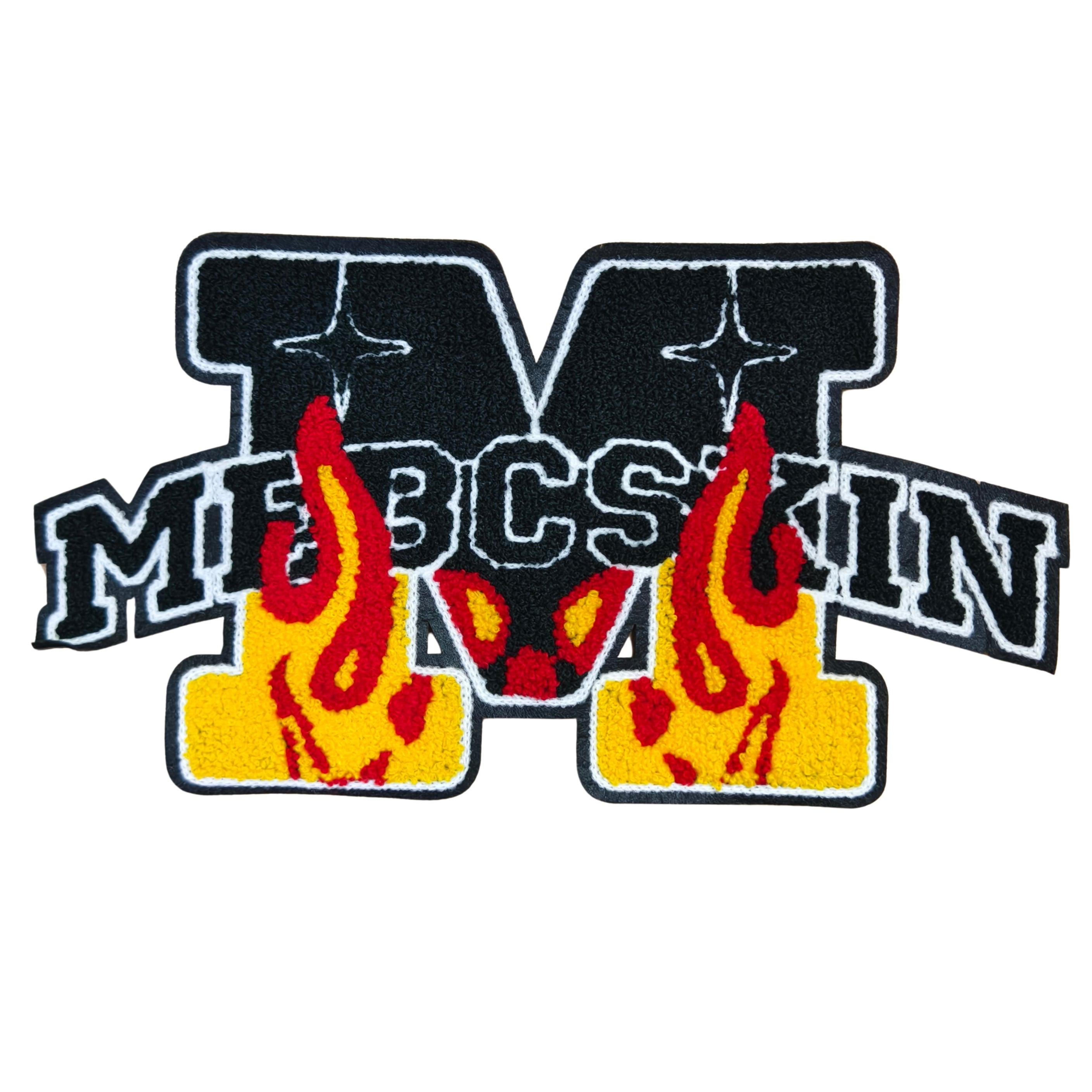 Fiery M Letter in Fire