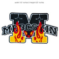 Fiery M Letter in Fire