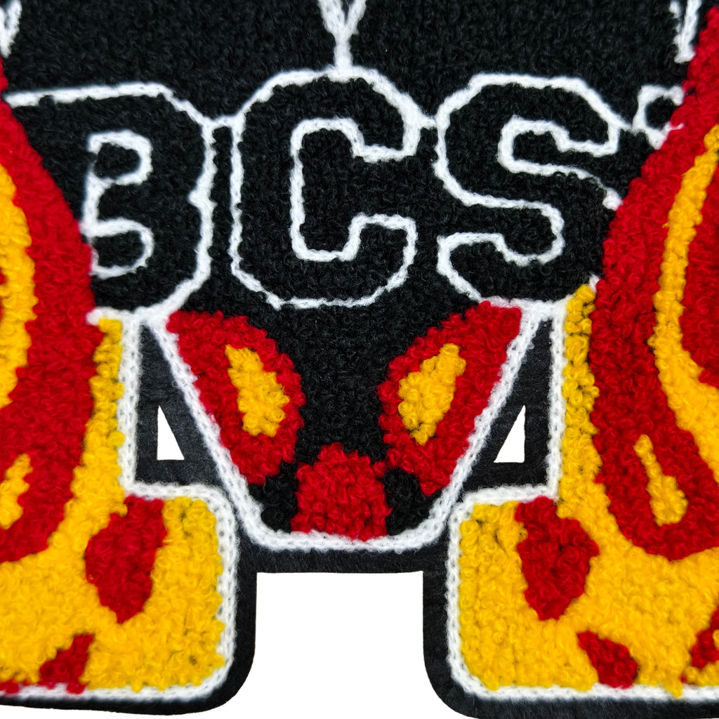 Fiery M Letter in Fire