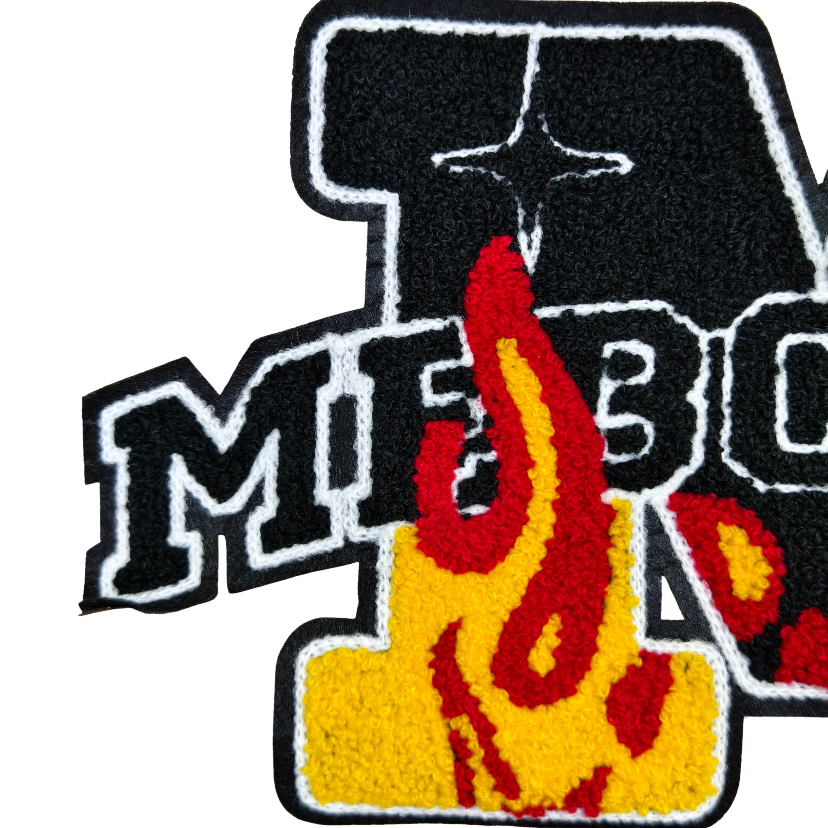 Fiery M Letter in Fire