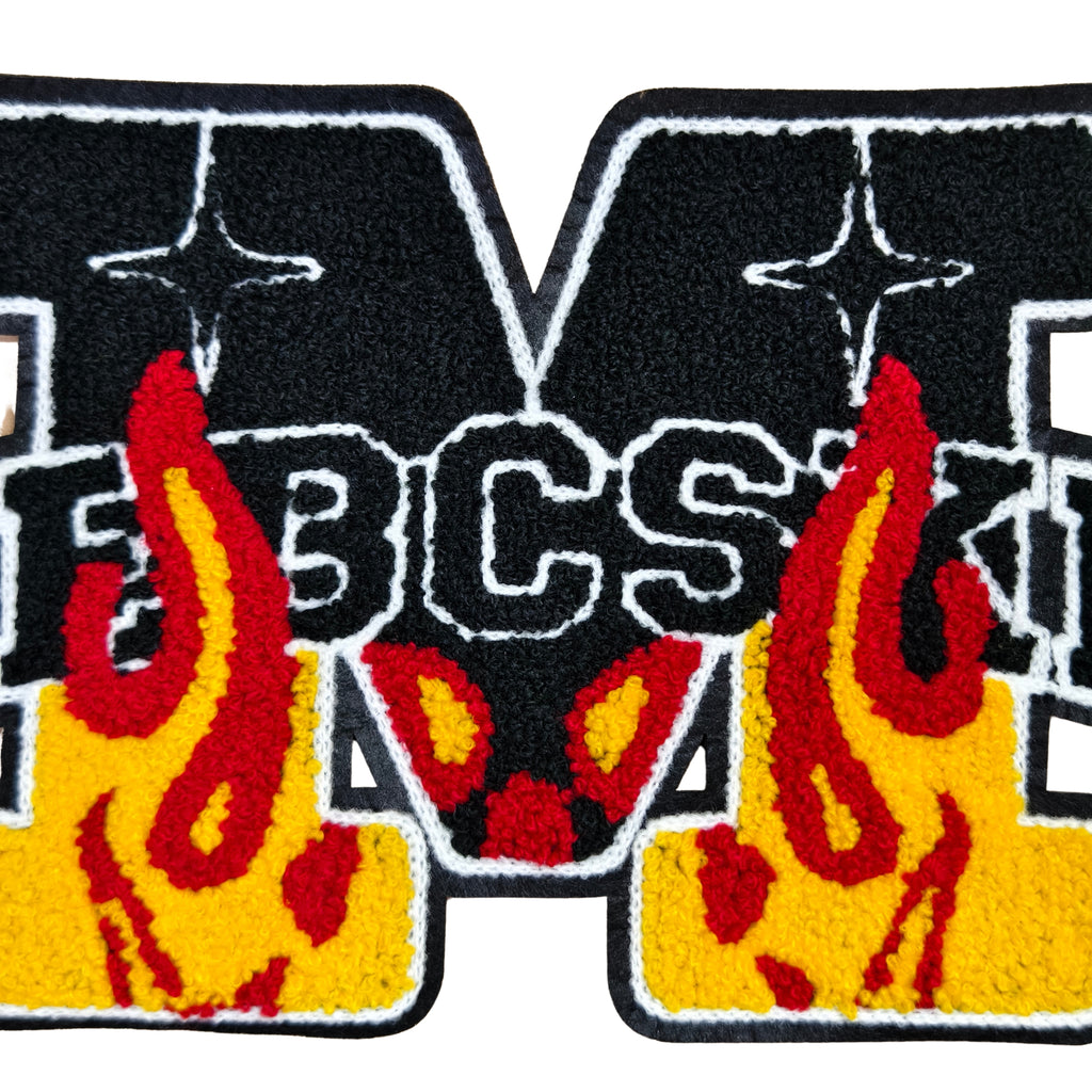 Fiery M Letter in Fire