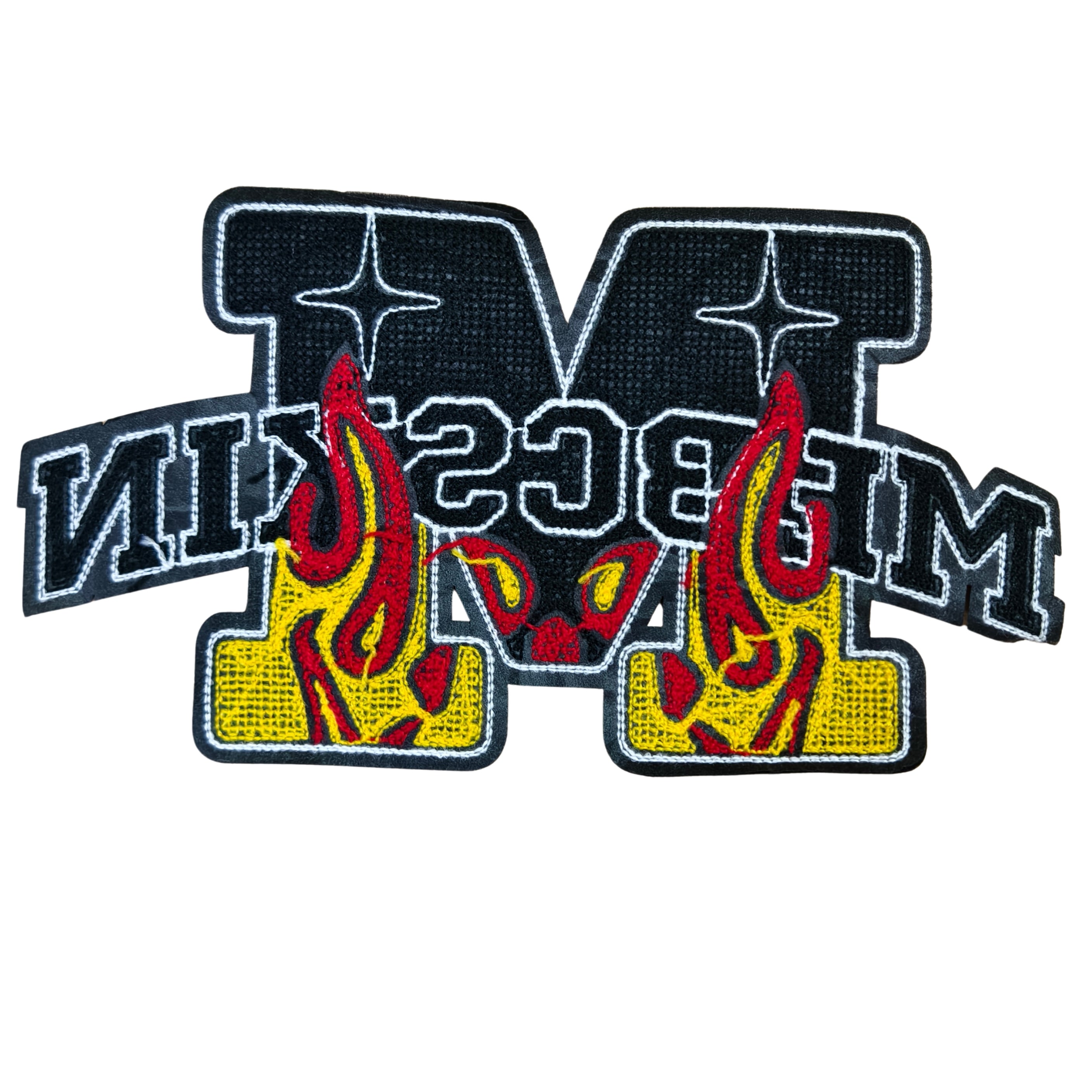 Fiery M Letter in Fire
