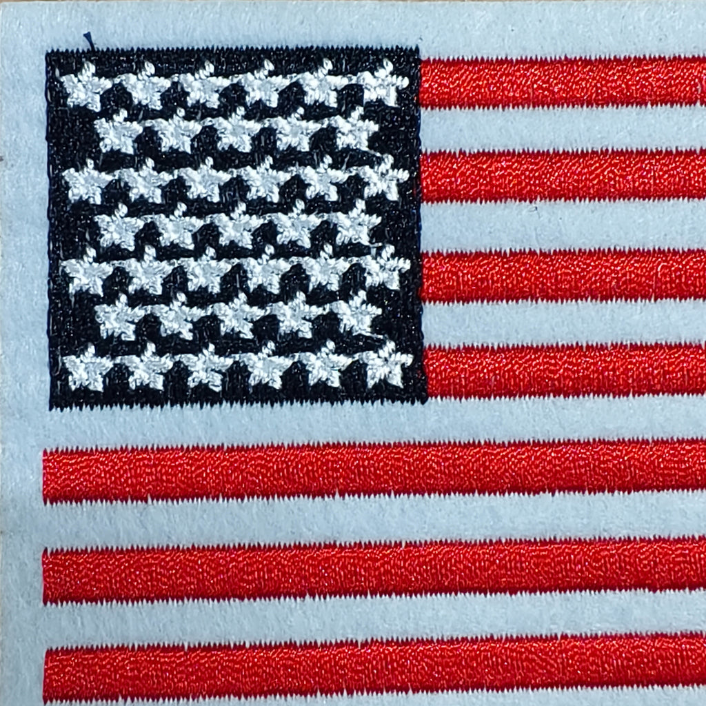 White USA Flag Set of 2