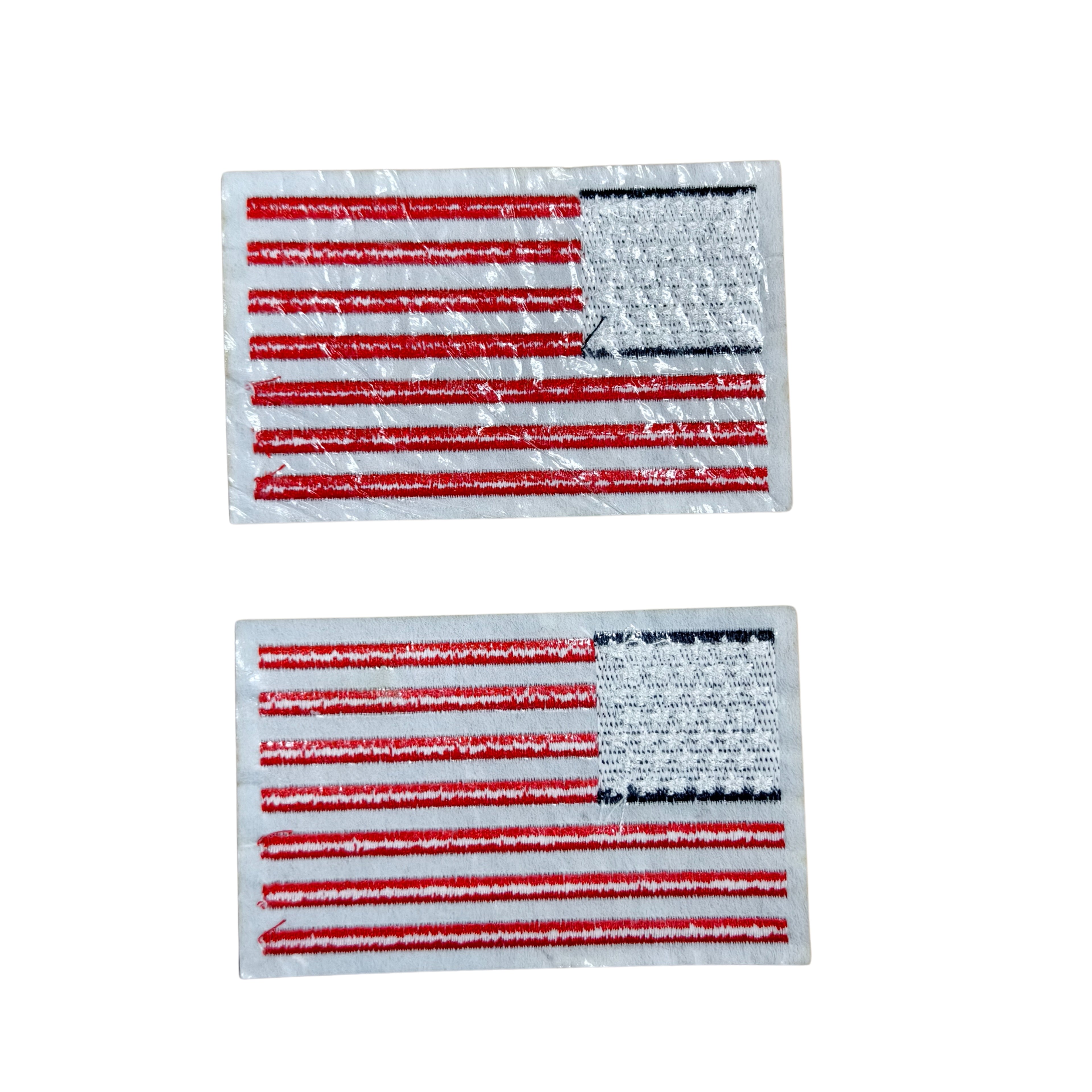 White USA Flag Set of 2