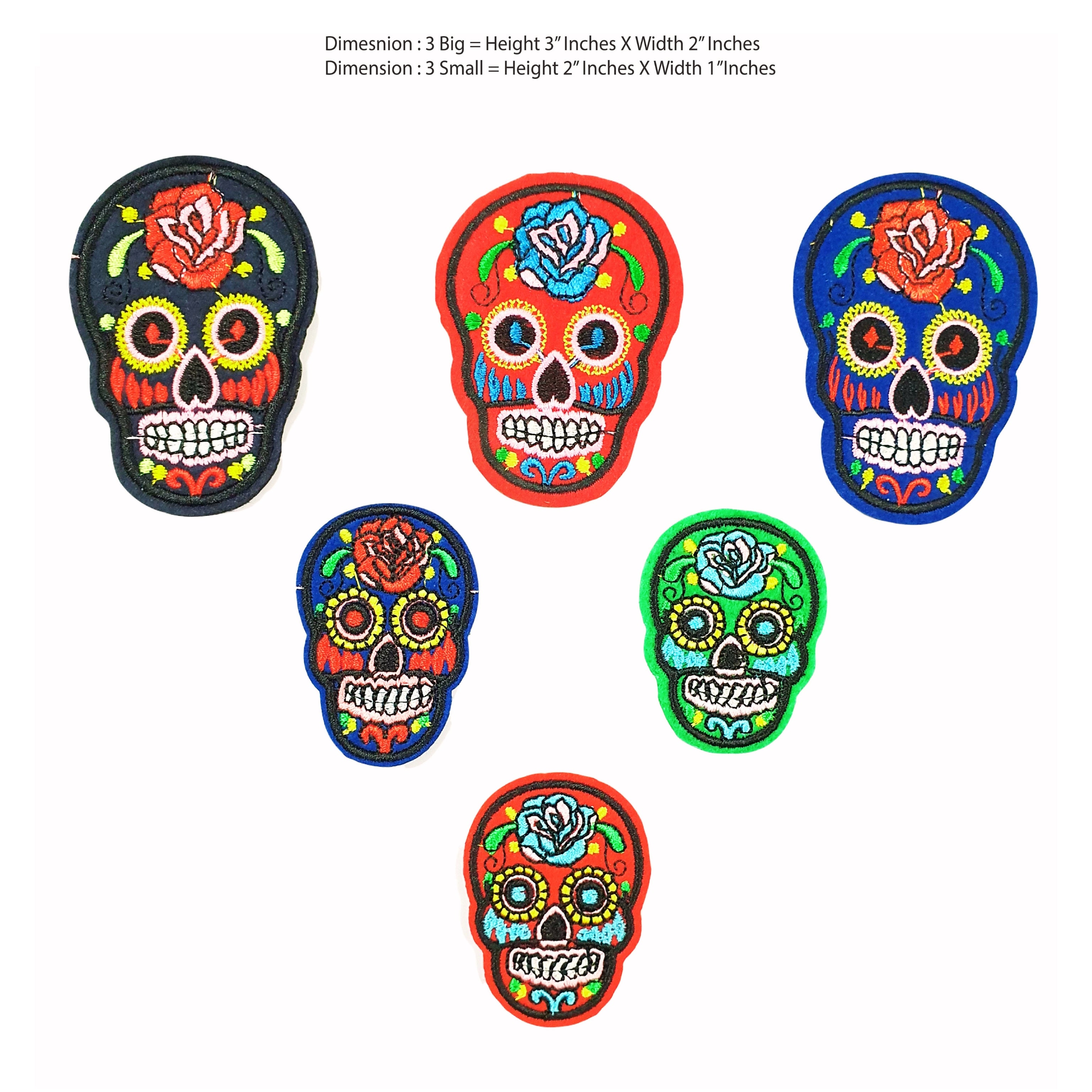 Carnival Skulls Set of 6