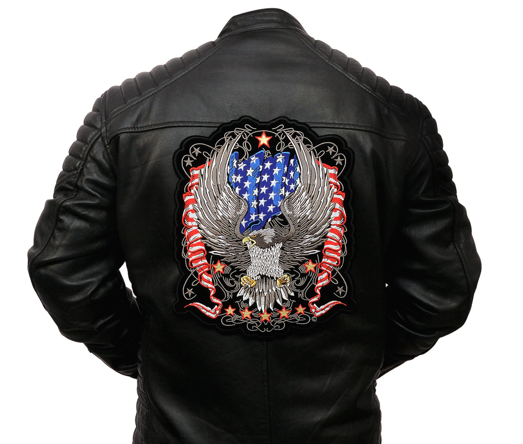 Premium Screaming Eagle USA Flag
