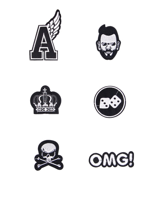 Black & White Funky Set of 6