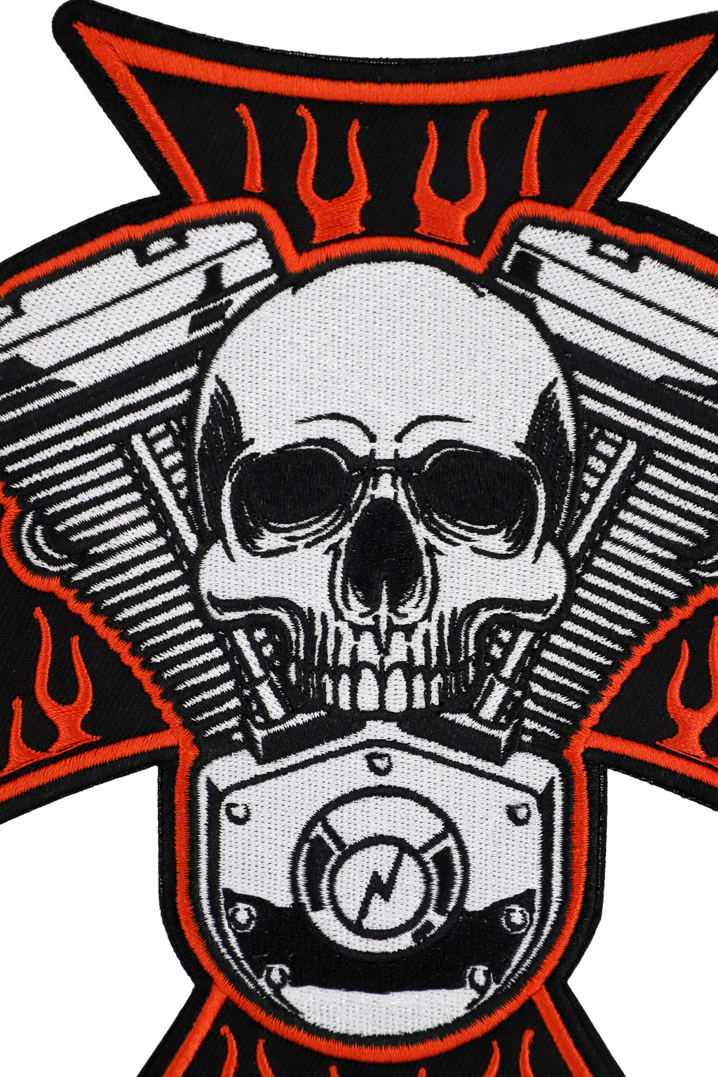 HD Cross Skull & Flame