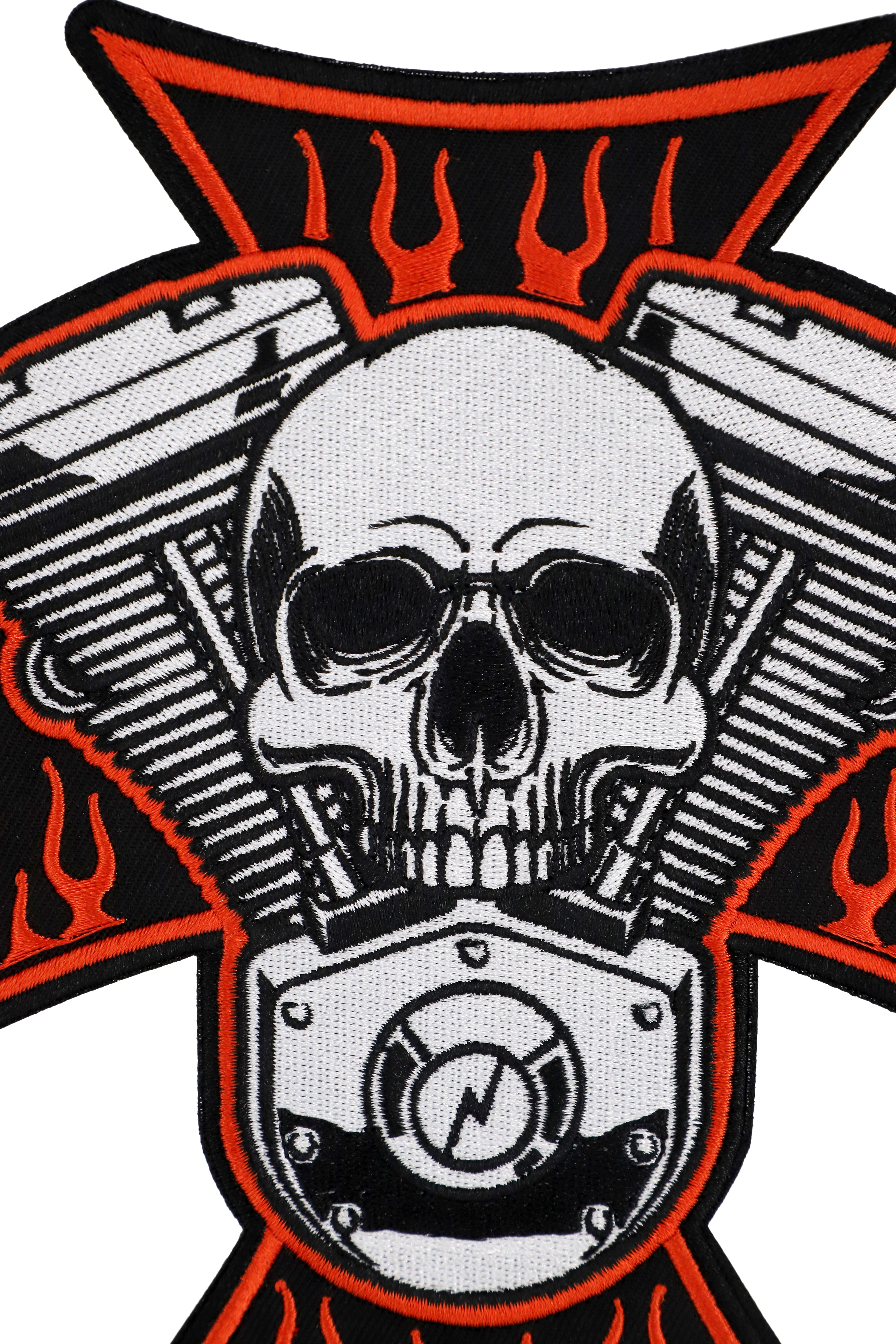 HD Cross Skull & Flame