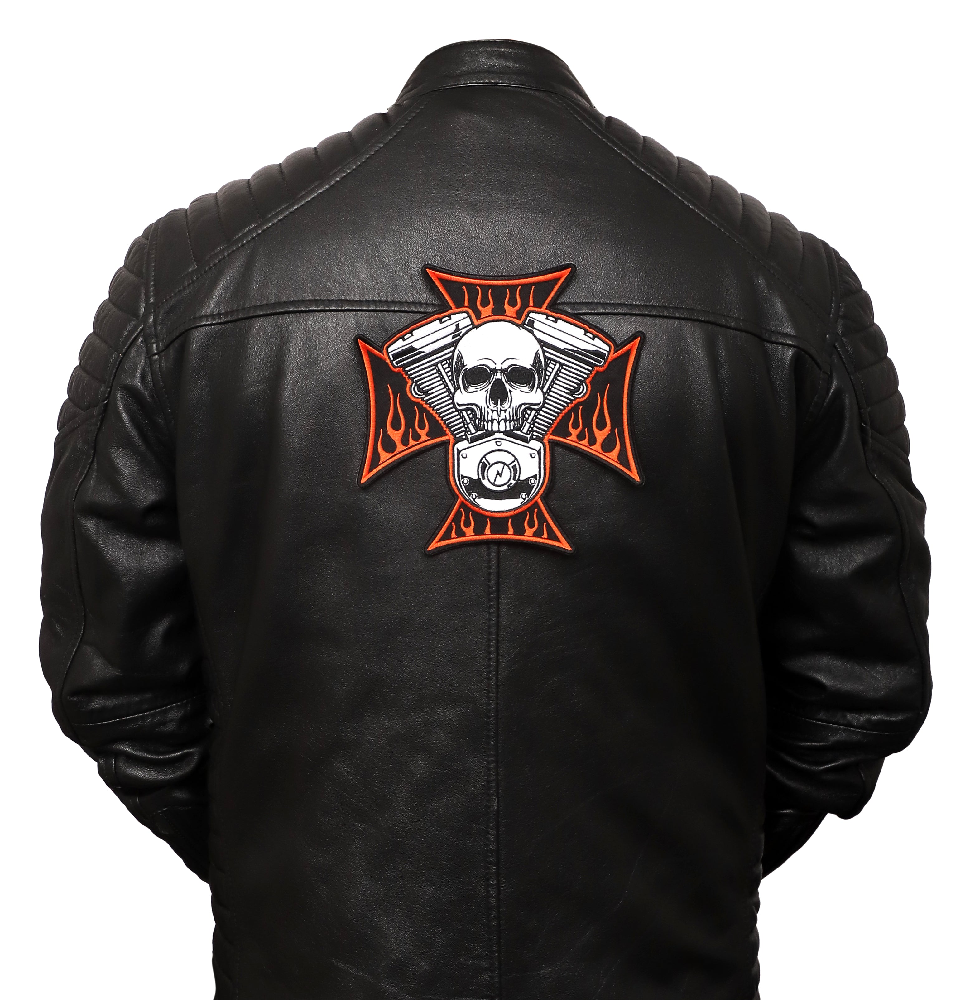 HD Cross Skull & Flame